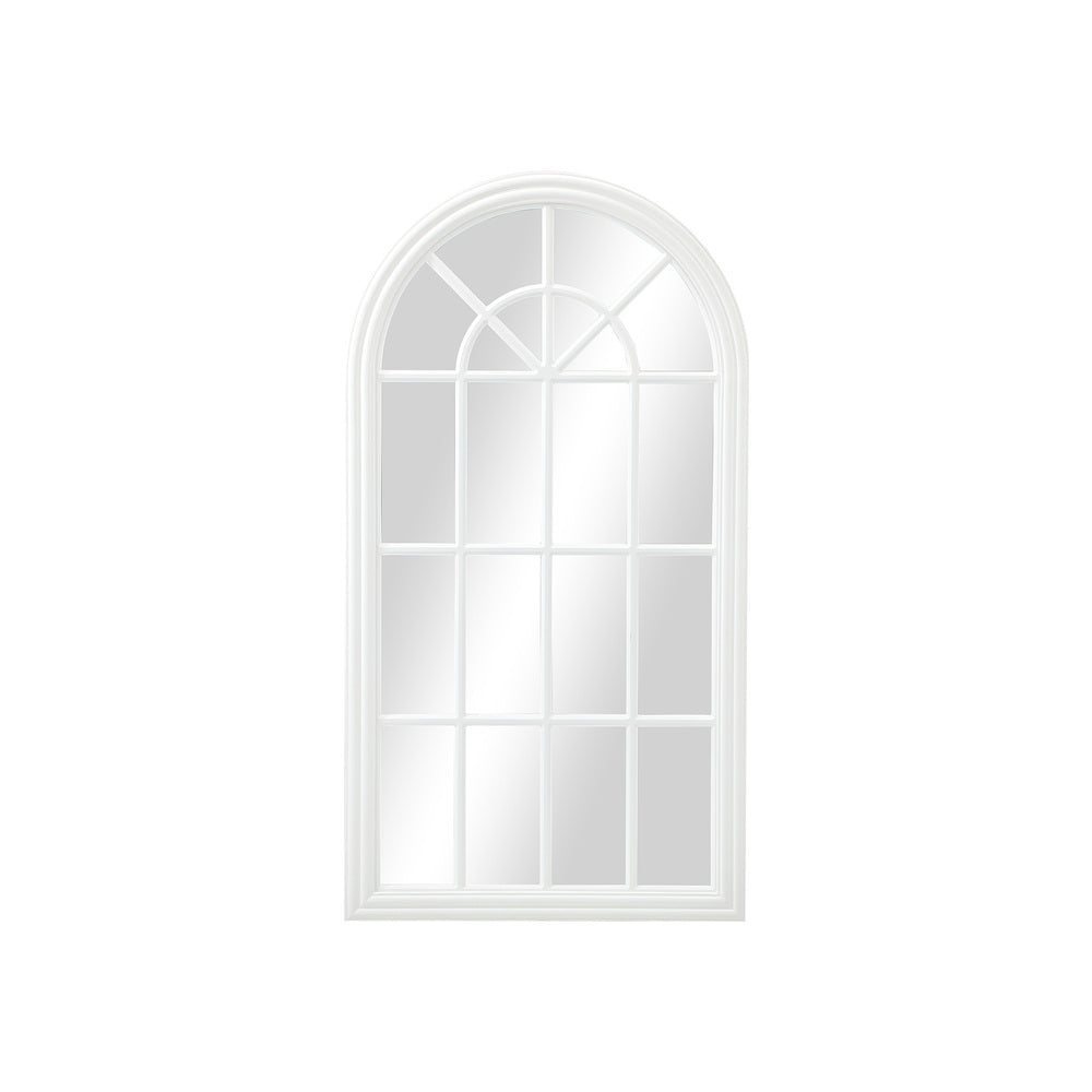 Oikiture Window Mirror Arched Wall Mirrors 76x51cm Wooden White-Window Mirror-PEROZ Accessories