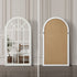 Oikiture 2PC Window Mirror Arched Wall Mirrors 76x51cm Wooden White-Window Mirror-PEROZ Accessories