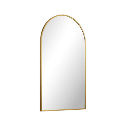 Oikiture Wall Mirrors 86x50cm Arched Gold-Wall Mirrors-PEROZ Accessories