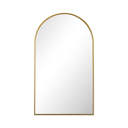 Oikiture Wall Mirrors 86x50cm Arched Gold-Wall Mirrors-PEROZ Accessories