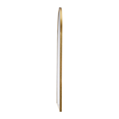 Oikiture Wall Mirrors 86x50cm Arched Gold-Wall Mirrors-PEROZ Accessories