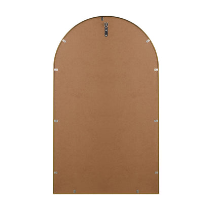 Oikiture Wall Mirrors 86x50cm Arched Gold-Wall Mirrors-PEROZ Accessories