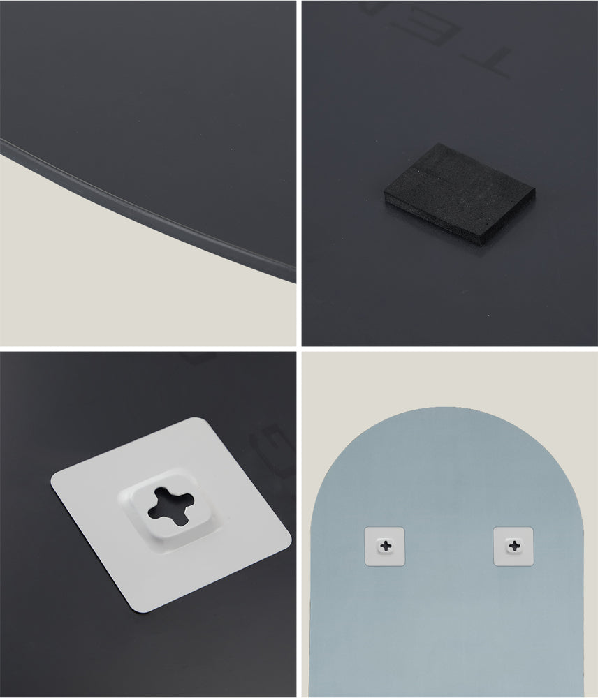 Oikiture Arched Wall Mirrors 86x50cm Frameless-Wall Mirror-PEROZ Accessories