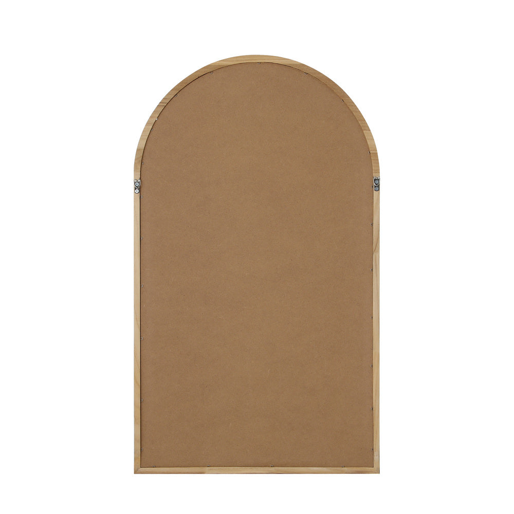 Oikiture Wall Mirror Wooden Frame Arched 86 x 50cm-Wall Mirror-PEROZ Accessories