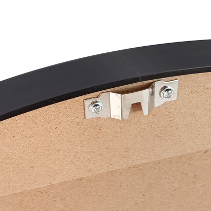 Oikiture Wall Mirror Round Black 80cm-Wall Mirror-PEROZ Accessories