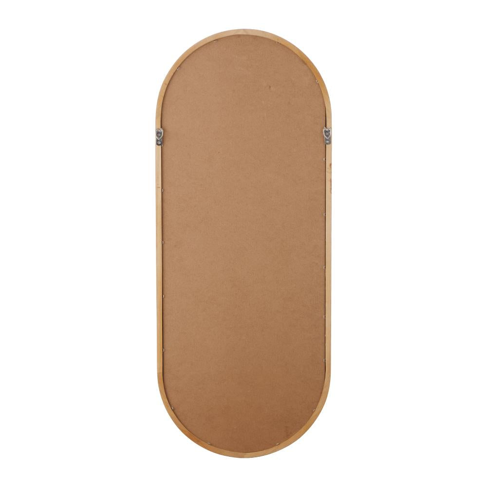 Oikiture Wall Mirrors Oval Wooden 76x31cm-Wall Mirrors-PEROZ Accessories