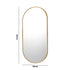 Oikiture Wall Mirrors Oval Gold 84x50cm-Wall Mirrors-PEROZ Accessories