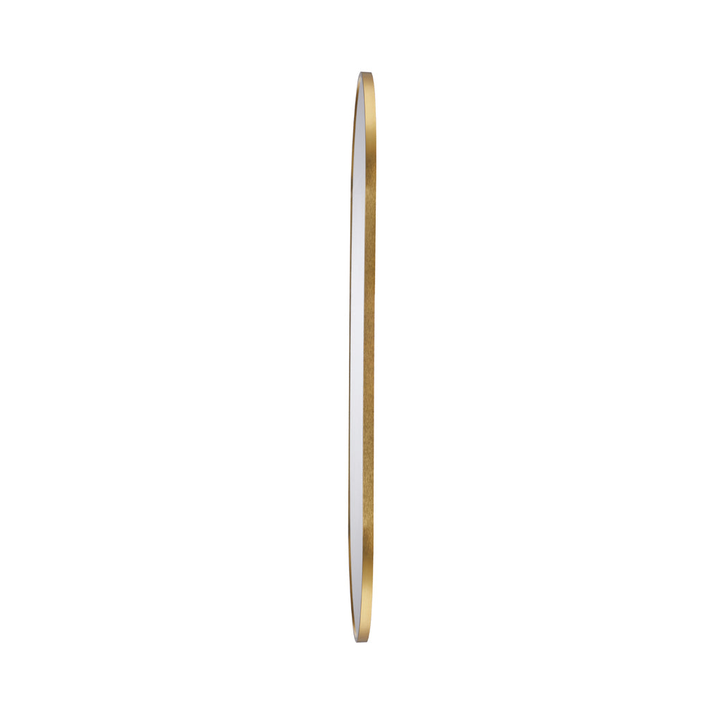 Oikiture Wall Mirrors Oval Gold 84x50cm-Wall Mirrors-PEROZ Accessories