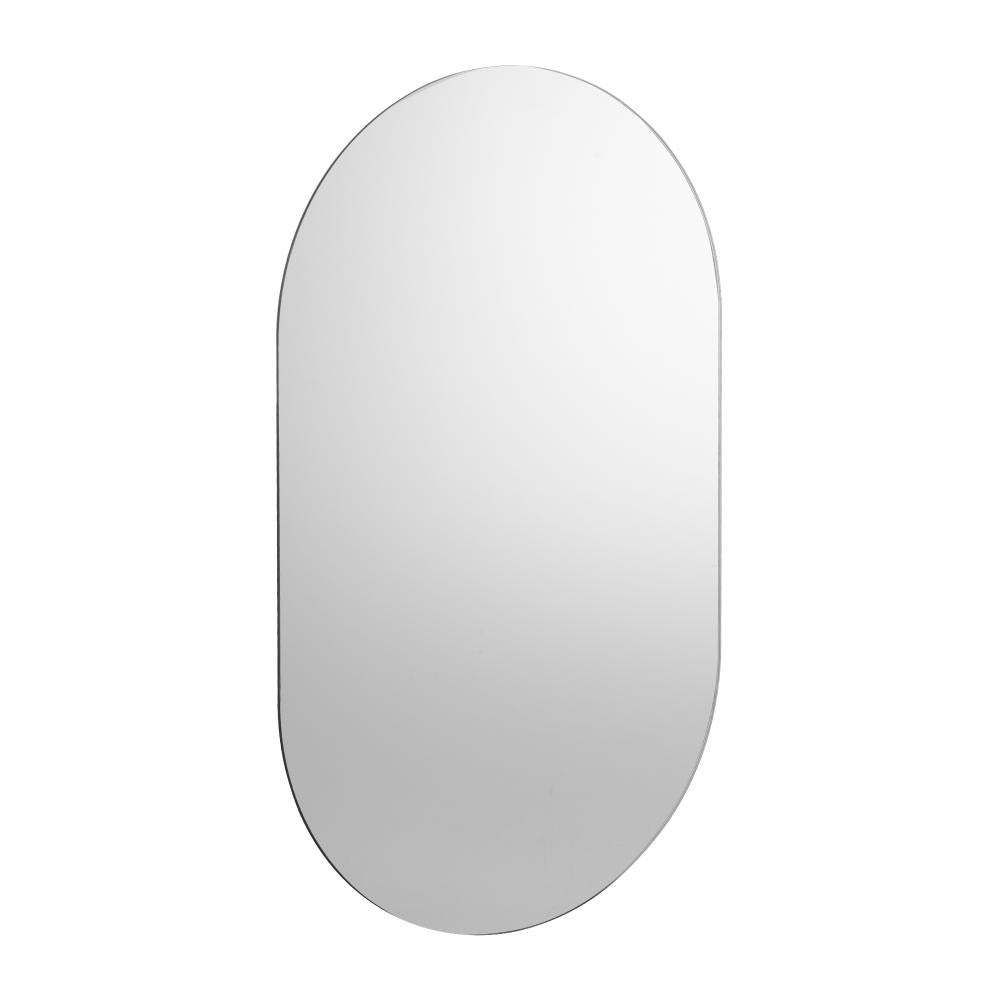 Oikiture Wall Mirrors Oval Frameless 84x50cm-Wall Mirrors-PEROZ Accessories