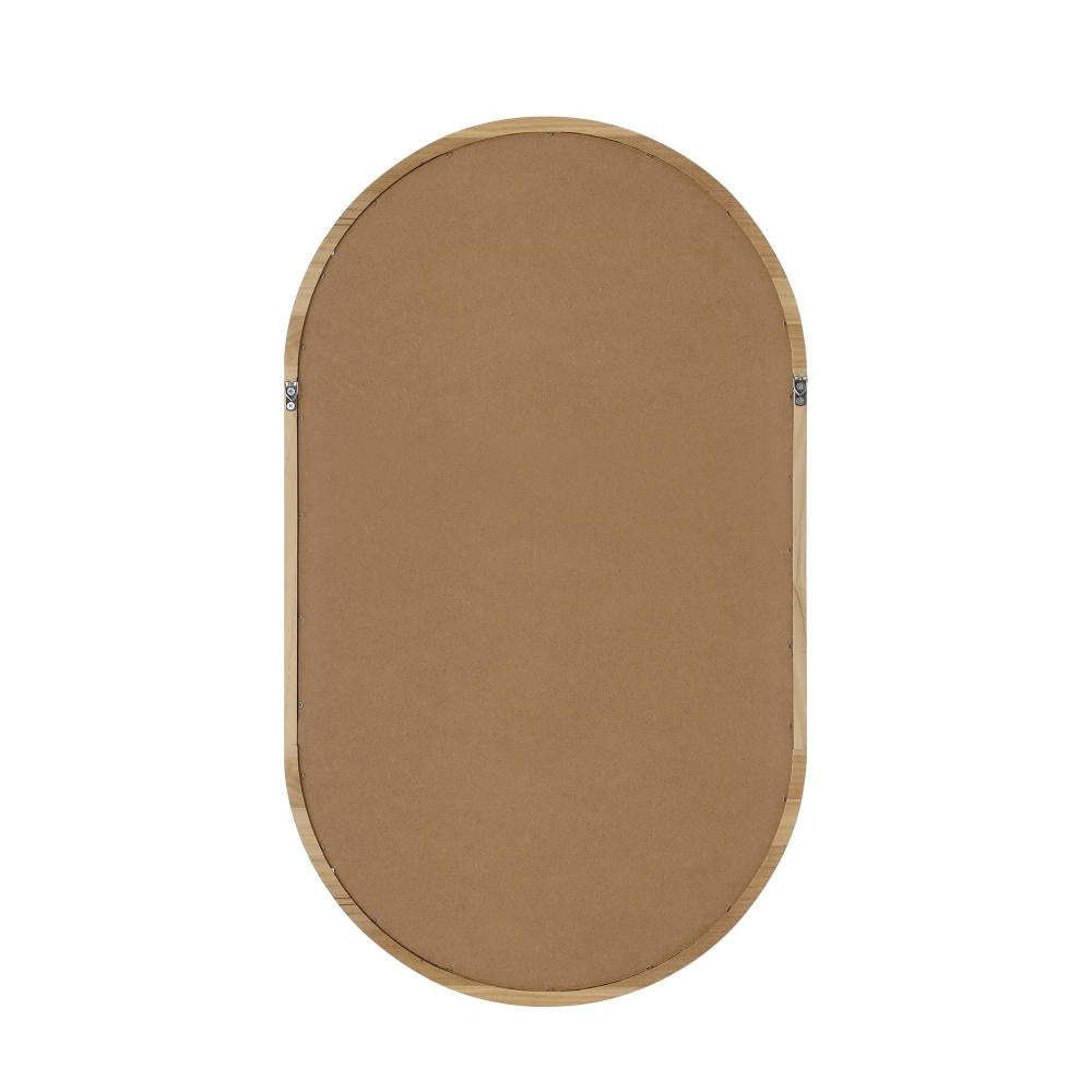 Oikiture Wall Mirrors Oval Wooden 84x50cm-Wall Mirrors-PEROZ Accessories