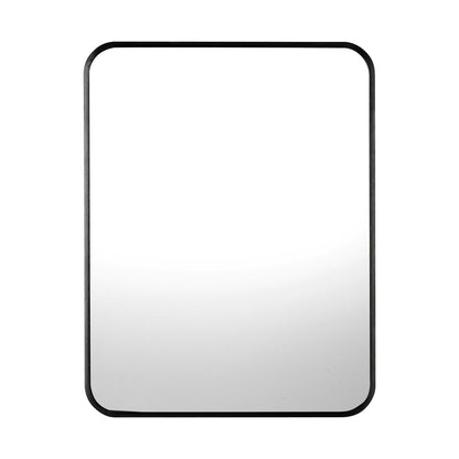 Oikiture Wall Mirrors Black Metal Frame 65x50cm Rectangle-Wall Mirrors-PEROZ Accessories