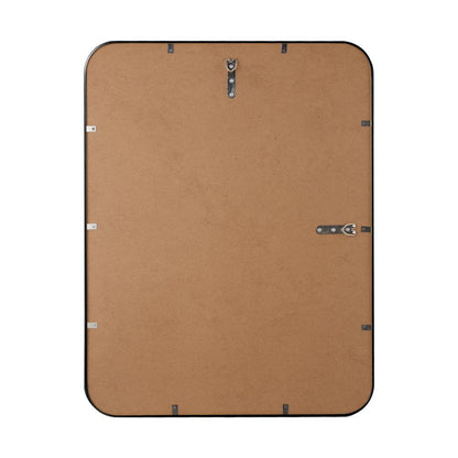 Oikiture Wall Mirrors Black Metal Frame 65x50cm Rectangle-Wall Mirrors-PEROZ Accessories