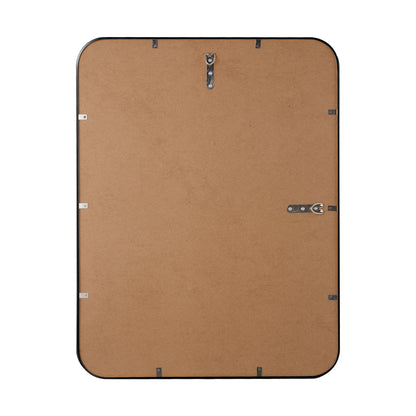 Oikiture Wall Mirrors Black Metal Frame 65x50cm Rectangle-Wall Mirrors-PEROZ Accessories