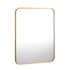 Oikiture Wall Mirrors Gold Metal Frame 65x50cm Rectangle-Wall Mirrors-PEROZ Accessories