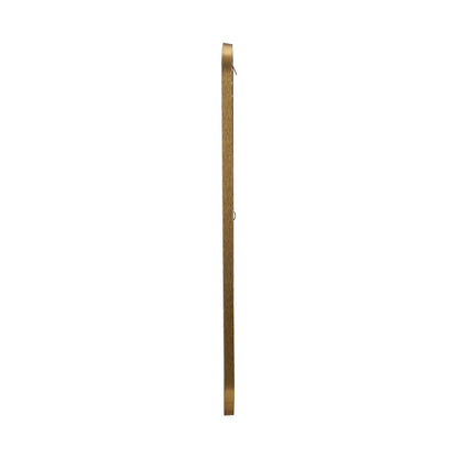 Oikiture Wall Mirrors Gold Metal Frame 65x50cm Rectangle-Wall Mirrors-PEROZ Accessories