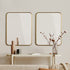 Oikiture Wall Mirrors Rectangle Mirror 65x50cm Gold Set of 2-Wall Mirror-PEROZ Accessories