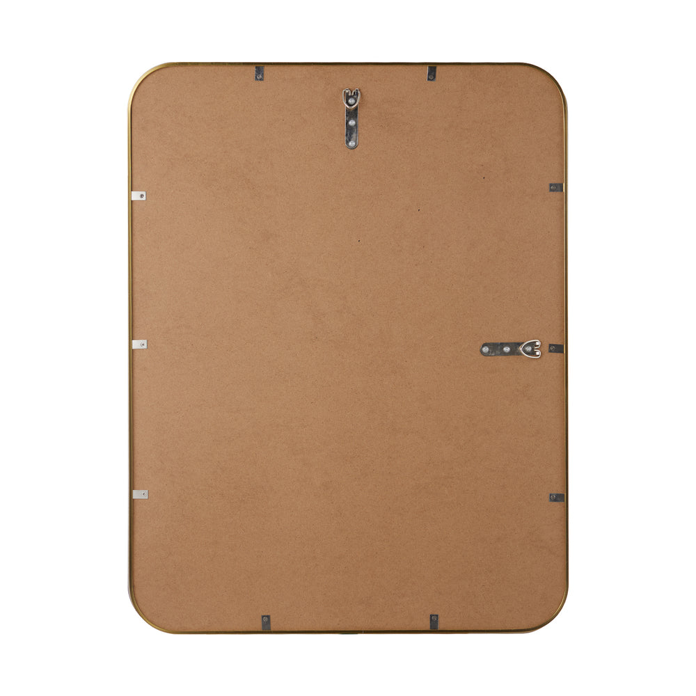 Oikiture Wall Mirrors Rectangle Mirror 65x50cm Gold Set of 2-Wall Mirror-PEROZ Accessories