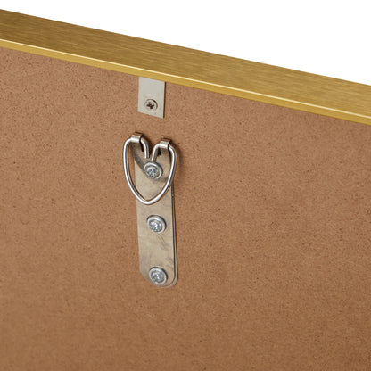 Oikiture Wall Mirrors Rectangle Mirror 65x50cm Gold Set of 2-Wall Mirror-PEROZ Accessories