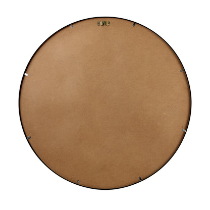 Oikiture Wall Mirrors Round 50cm Black Set of 2-Wall Mirror-PEROZ Accessories