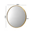 Oikiture Wall Mirrors Round Makeup Mirror Vanity Home Decro 50cm Gold Bedroom-Wall Mirrors-PEROZ Accessories