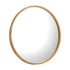 Oikiture Wall Mounted Mirror with Wood Frame 70cm Round-Wall Mirrors-PEROZ Accessories