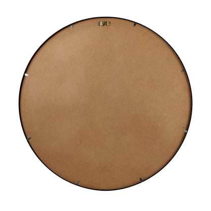 Oikiture Wall Mirrors Round 80cm Black Set of 2-Wall Mirror-PEROZ Accessories