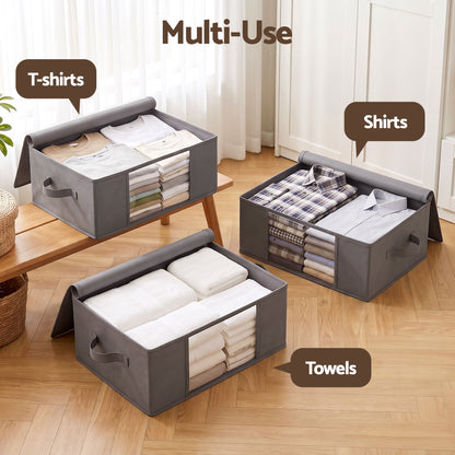 Artiss 6 Packs Clothes Storage Bags 35L Foldable Closet Organizer Storage Bins