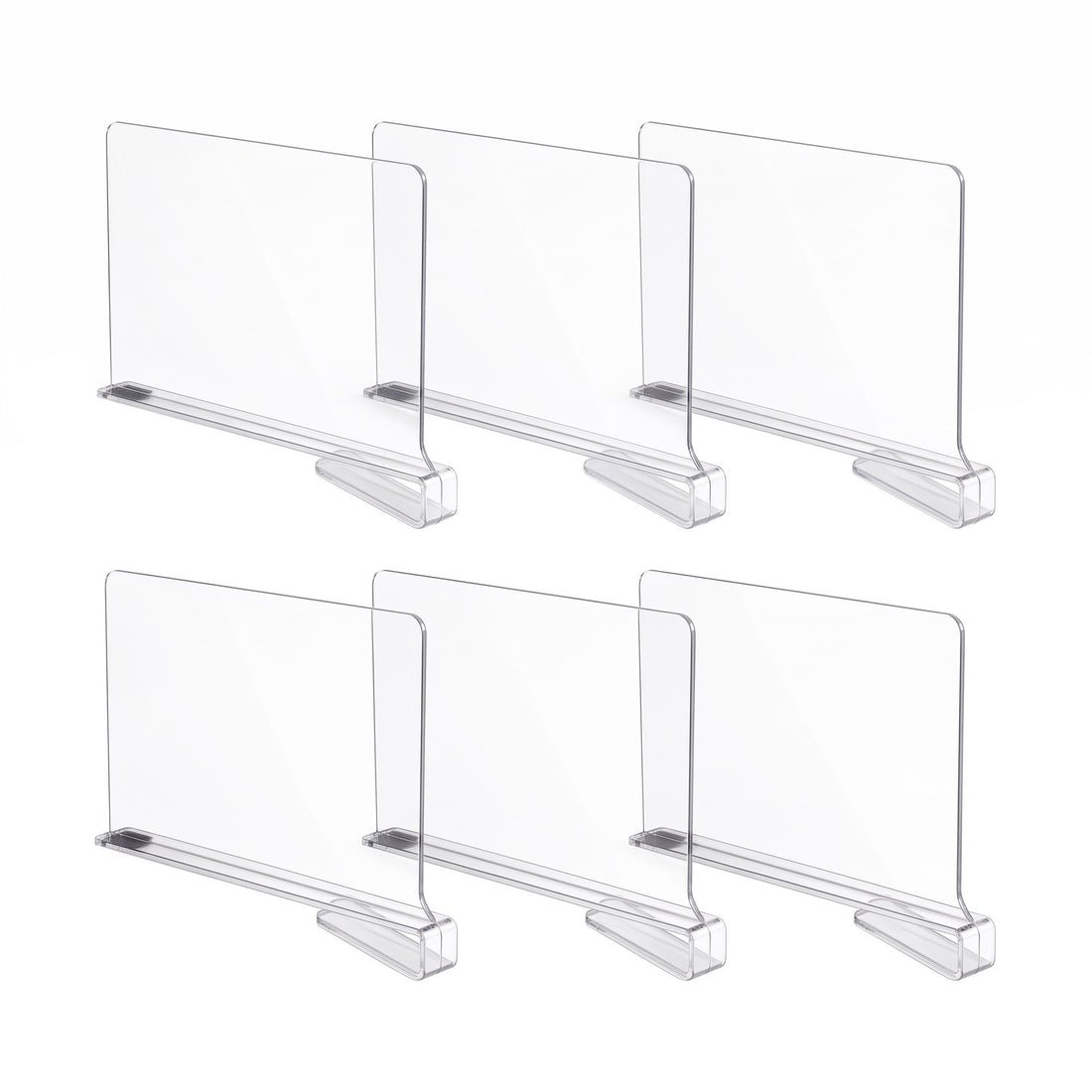Artiss 6 Pack Closet Organizers and Storage Clear Shelf Dividers-Health &amp; Beauty > Personal Care > Deodorants &amp; Anti-Perspirants-PEROZ Accessories