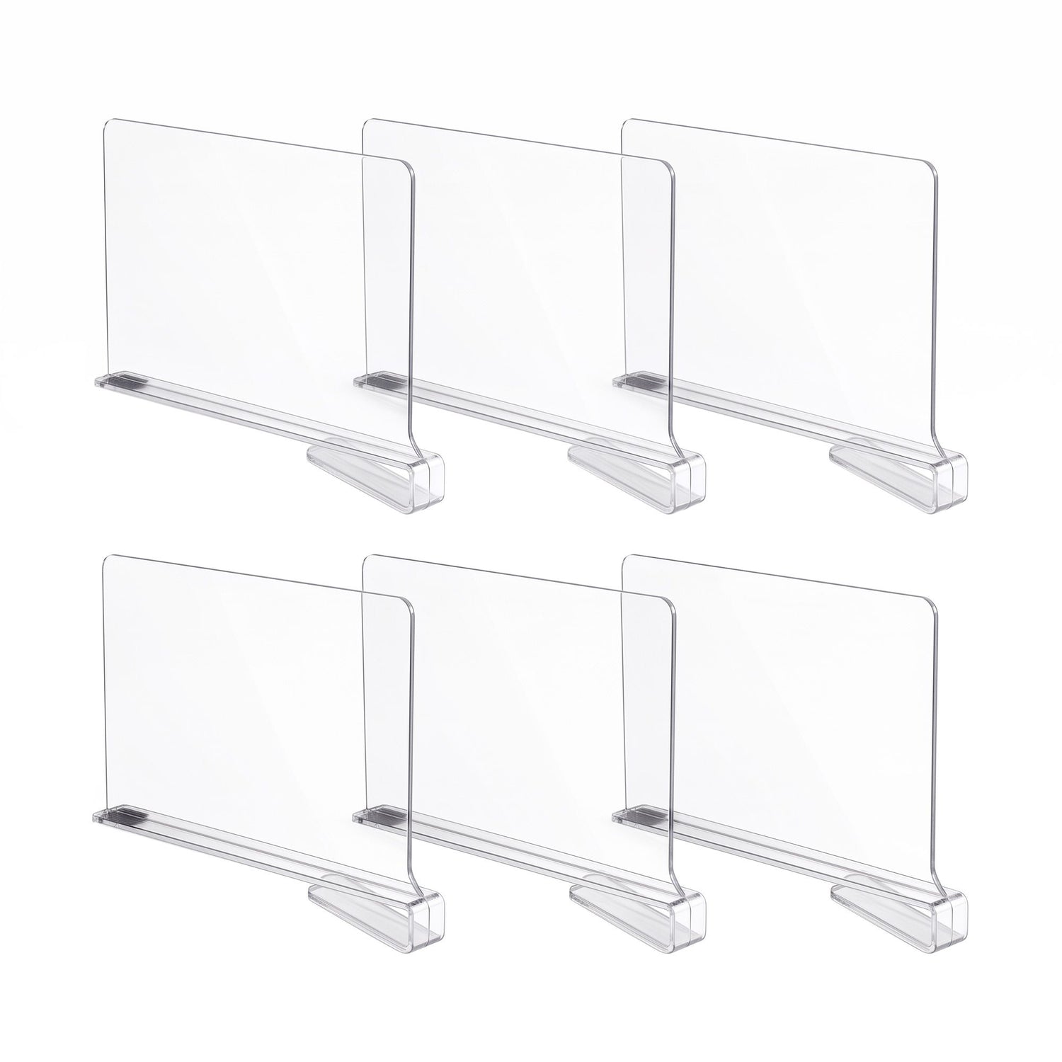 Artiss 6 Pack Closet Organizers and Storage Clear Shelf Dividers