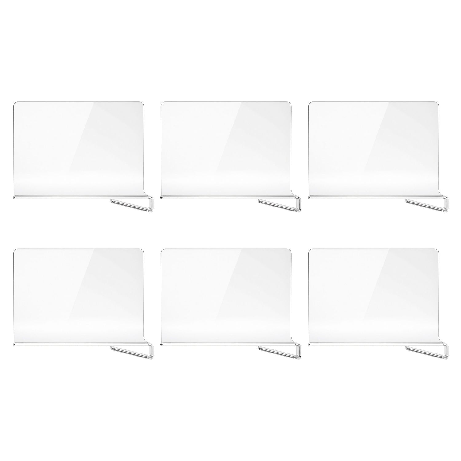 Artiss 6 Pack Closet Organizers and Storage Clear Shelf Dividers