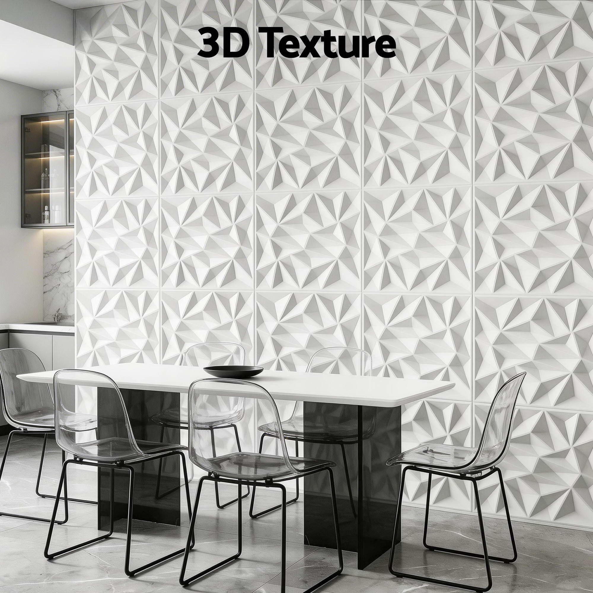 Artiss 3D Wall Panels Diamond PVC Decorative Panels 50x50cm Set of 15 Feature Wall-Home &amp; Garden > Decor > Wallpaper-PEROZ Accessories