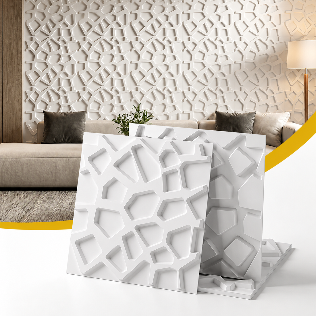 Artiss 3D Wall Panels PVC Decorative Panels 50x50cm Set of 15 Feature Wall Poly-Home &amp; Garden > Decor > Wallpaper-PEROZ Accessories
