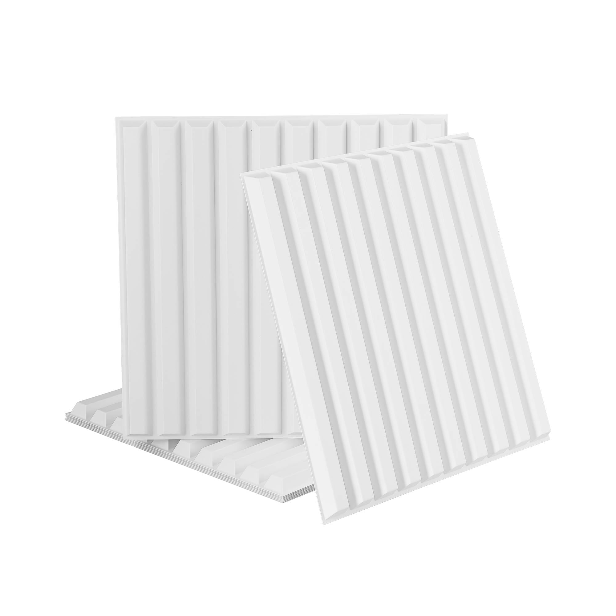 Artiss 3D Wall Panels Vertical PVC Decorative Panels 50x50cm Set of 15 Feature Wall Vert-Home &amp; Garden > Decor > Wallpaper-PEROZ Accessories