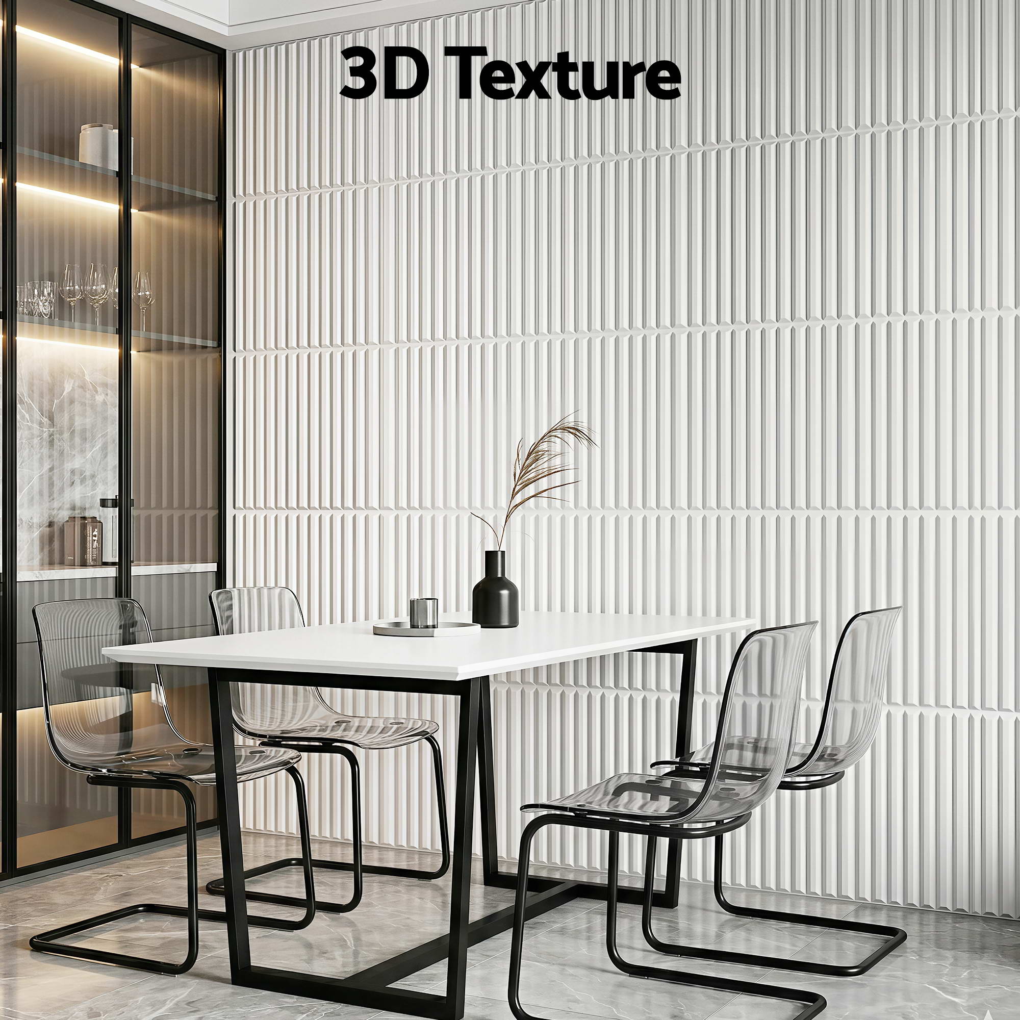 Artiss 3D Wall Panels Vertical PVC Decorative Panels 50x50cm Set of 15 Feature Wall Vert-Home &amp; Garden > Decor > Wallpaper-PEROZ Accessories