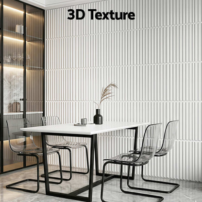 Artiss 3D Wall Panels Vertical PVC Decorative Panels 50x50cm Set of 15 Feature Wall Vert-Home &amp; Garden > Decor > Wallpaper-PEROZ Accessories