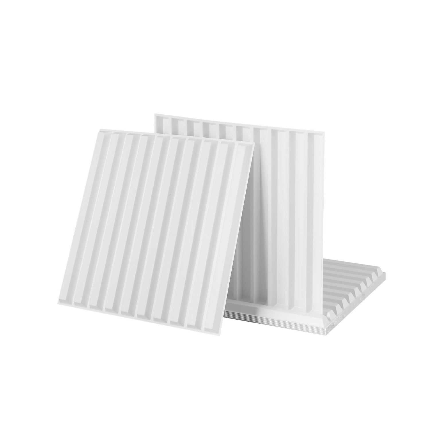 Artiss 3D Wall Panels Vertical PVC Decorative Panels 50x50cm Set of 15 Feature Wall Vert-Home &amp; Garden > Decor > Wallpaper-PEROZ Accessories