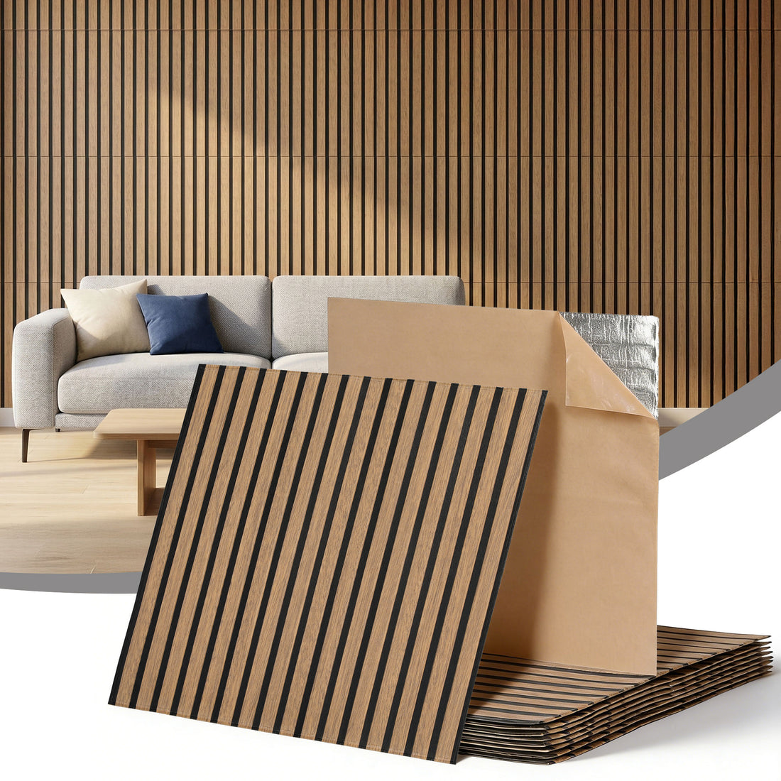 Artiss 10PCS Peel and Stick Wall Panels Tiles 68X68CM Self Adhesive for Home Office Studio Brown-Home &amp; Garden > Decor > Wallpaper-PEROZ Accessories