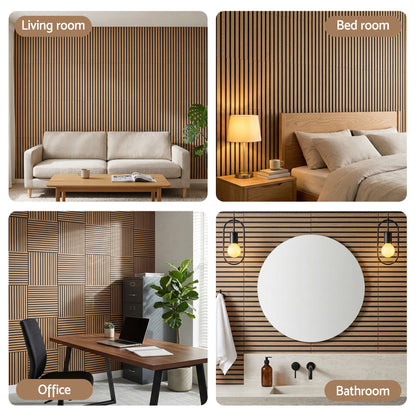 Artiss 10PCS Peel and Stick Wall Panels Tiles 68X68CM Self Adhesive for Home Office Studio Brown-Home &amp; Garden > Decor > Wallpaper-PEROZ Accessories