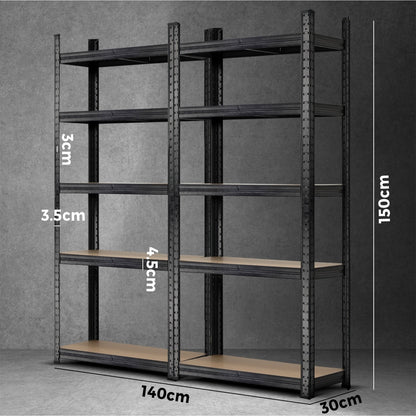Sharptoo Garage Shelving Shelves Warehouse Storage Rack Steel Pallet Shelf1.5mx2-Warehouse Rack-PEROZ Accessories