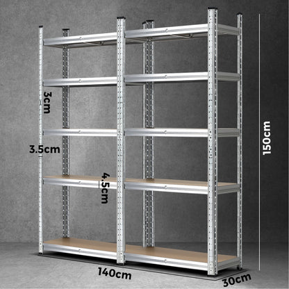 Sharptoo Shelving Garage Shelves Warehouse Storage Rack Steel Pallet Shelf1.5mx2-Warehouse Rack-PEROZ Accessories