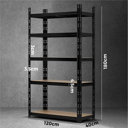 Sharptoo Storage Shelf Garage Shelving Units Racking Warehouse Shelves Pallet Rack Steel 1.8x1.2m Easy Assemble-Warehouse Rack-PEROZ Accessories