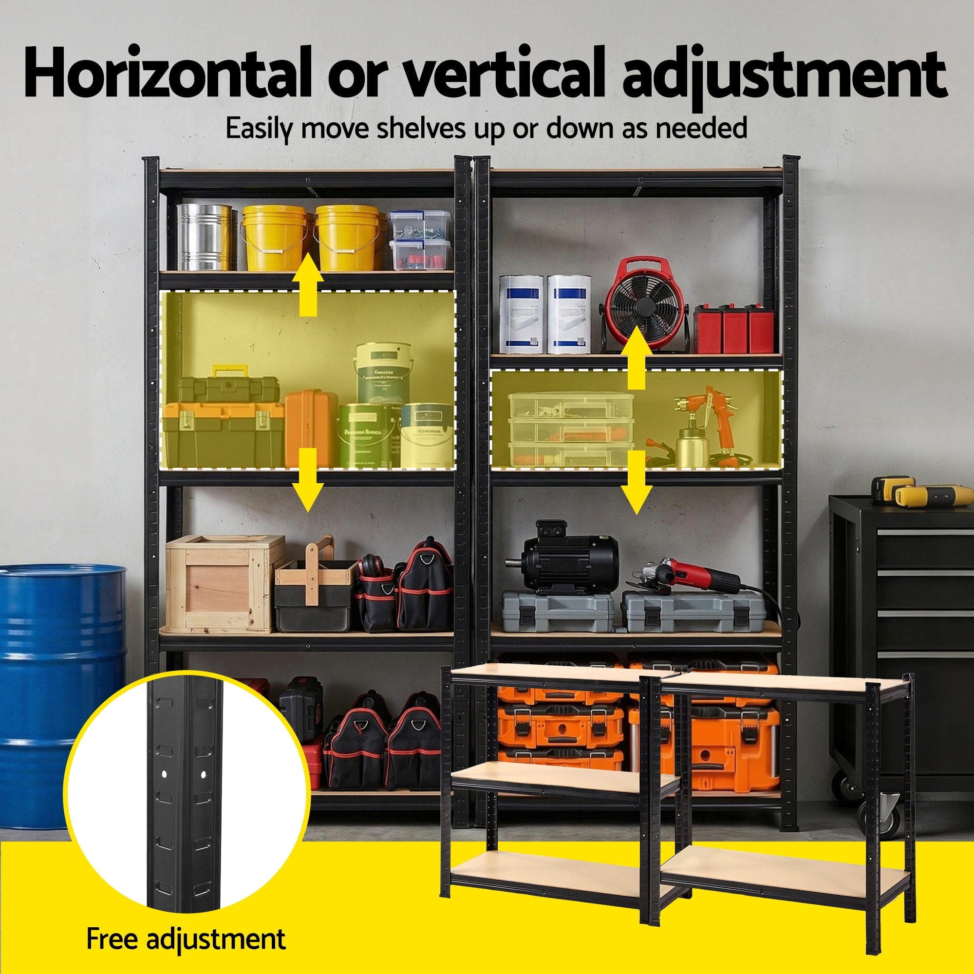 Giantz Garage Shelving 1.5X0.7m Warehouse Shelves Storage Rack Pallet Racking-Tools > Tools Storage > Wall Storage Racks-PEROZ Accessories
