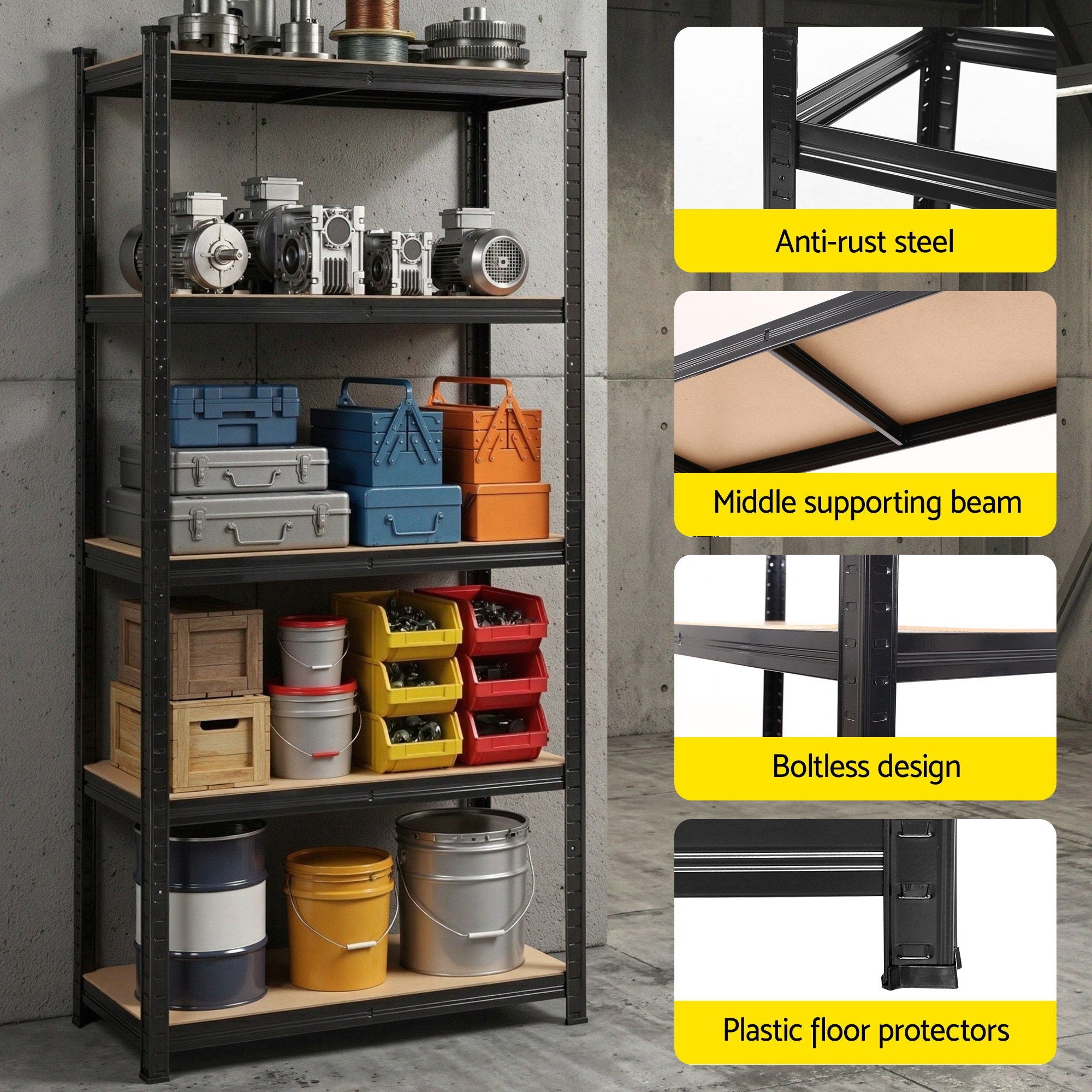 Giantz Garage Shelving 1.5X0.7m Warehouse Shelves Storage Rack Pallet Racking-Tools > Tools Storage > Wall Storage Racks-PEROZ Accessories