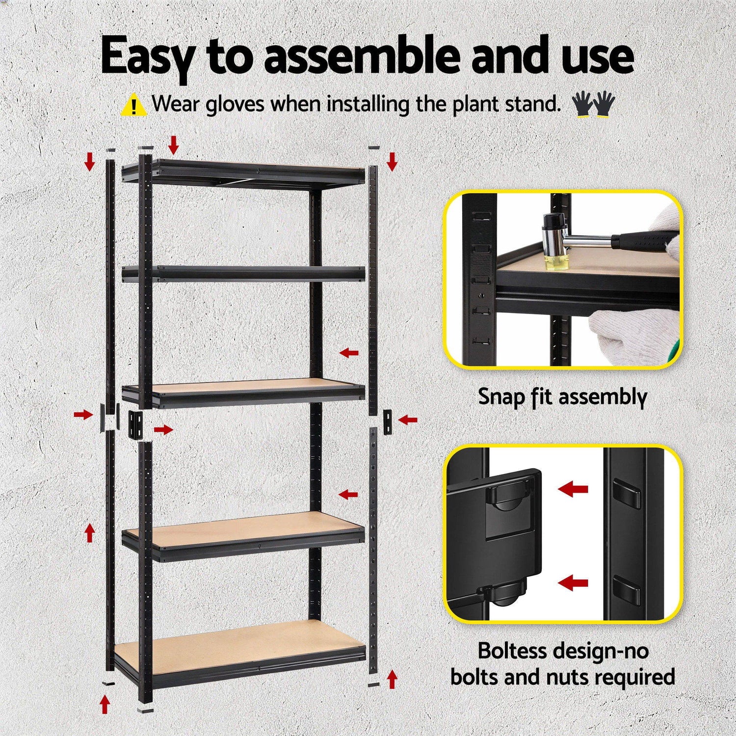 Giantz Garage Shelving 1.5X0.7m Warehouse Shelves Storage Rack Pallet Racking-Tools > Tools Storage > Wall Storage Racks-PEROZ Accessories