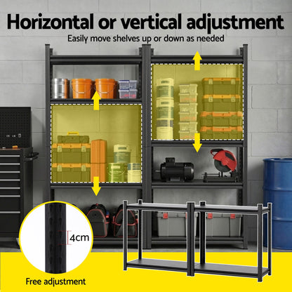 Giantz Garage Shelving 1.8X0.9m Warehouse Rack Storage Shelves Workshop Racks Steel-Tools > Tools Storage > Wall Storage Racks-PEROZ Accessories