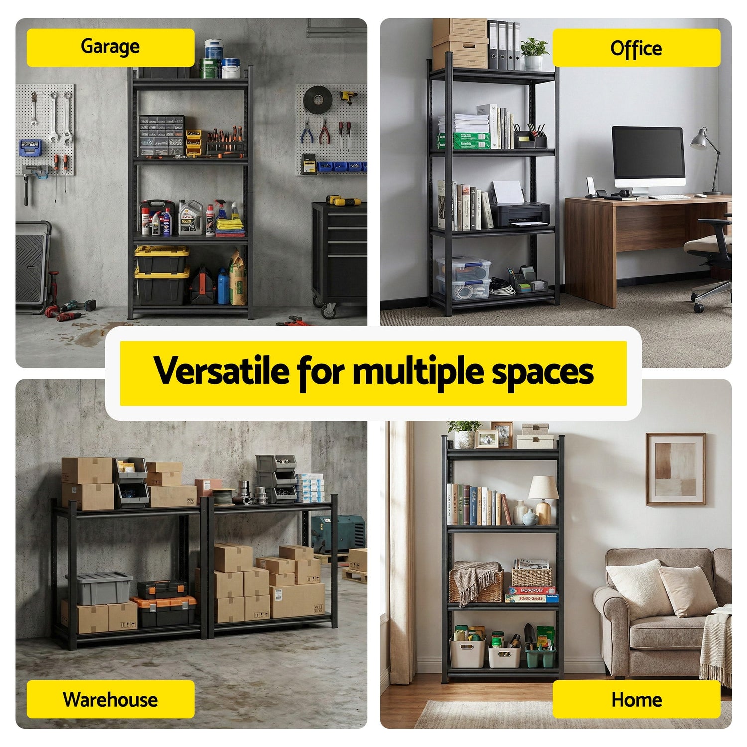 Giantz Garage Shelving 1.8X0.9m Warehouse Rack Storage Shelves Workshop Racks Steel-Tools > Tools Storage > Wall Storage Racks-PEROZ Accessories