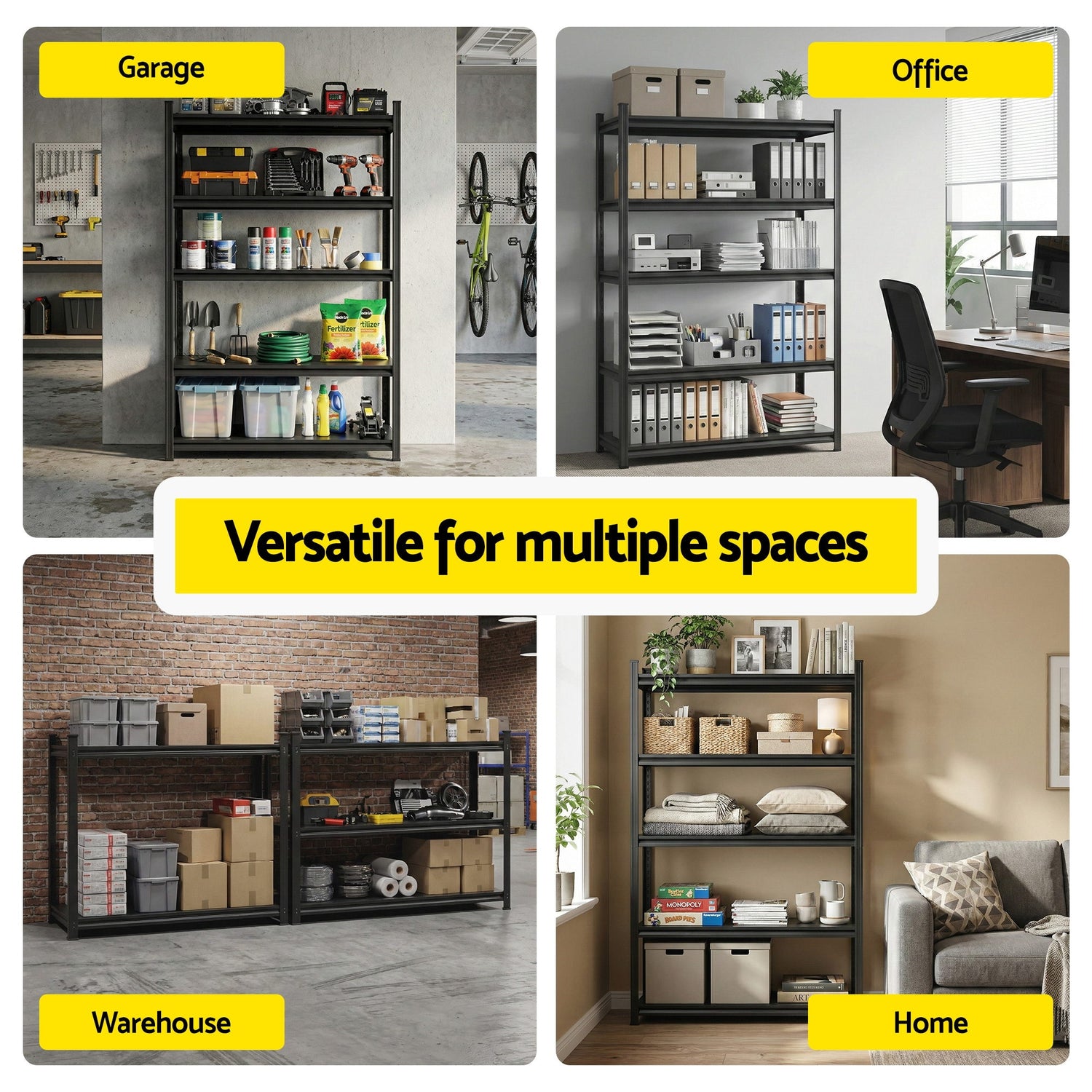 Giantz Garage Shelving 1.8X1.2m Warehouse Rack Storage Shelves Workshop Racks Steel-Tools > Tools Storage > Wall Storage Racks-PEROZ Accessories