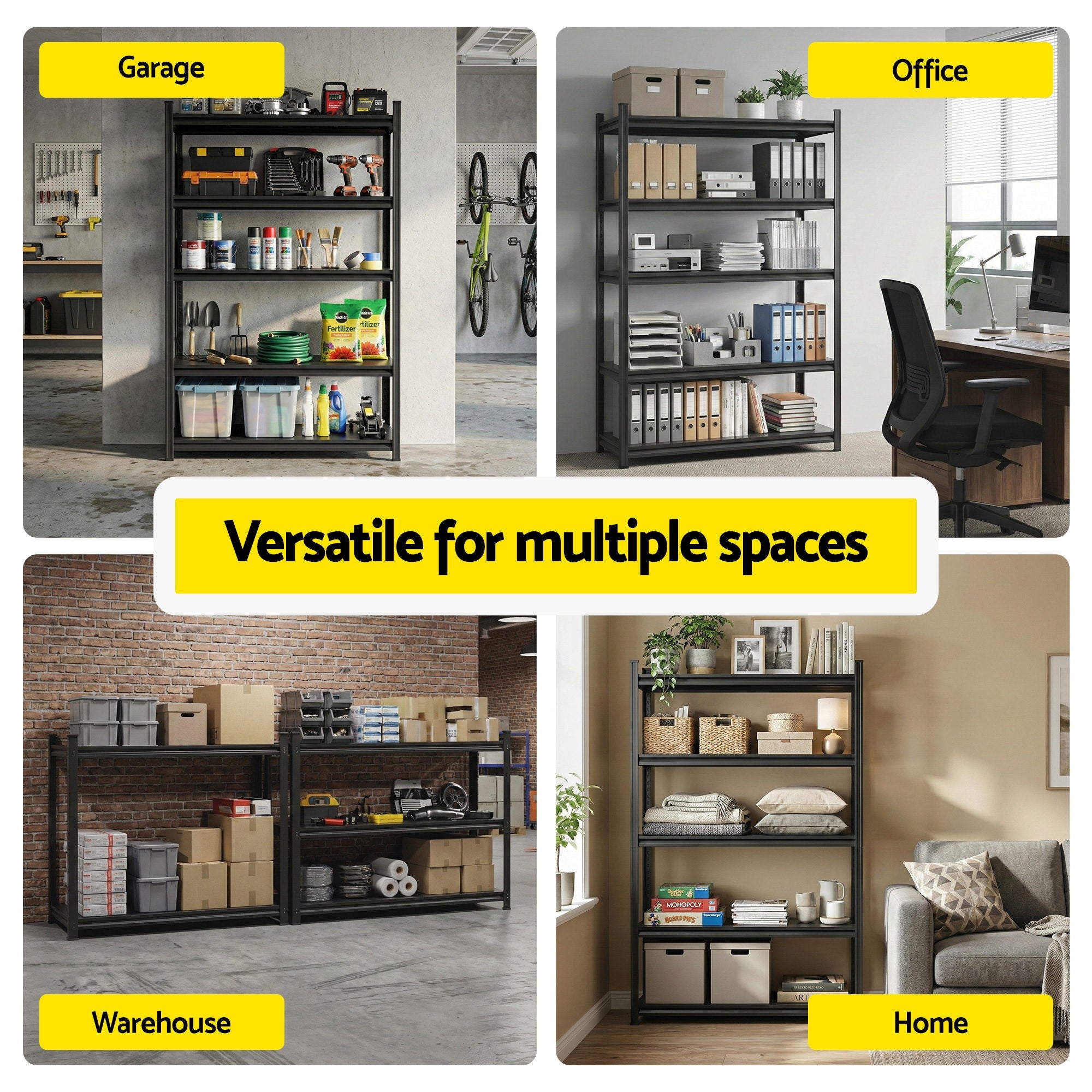 Giantz Garage Shelving 1.8X1.2m Warehouse Rack Storage Shelves Workshop Racks Steel-Tools > Tools Storage > Wall Storage Racks-PEROZ Accessories