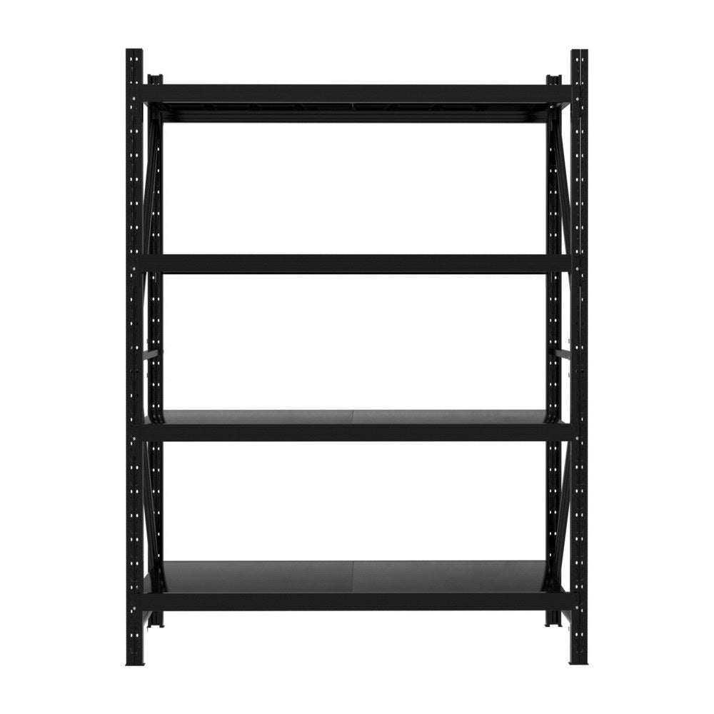 2Mx1.5M Giantz Garage Shelving Warehouse Rack Black-Tools &gt; Tools Storage &gt; Wall Storage Racks-PEROZ Accessories