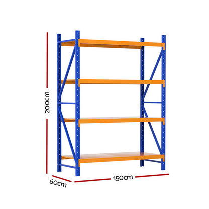 Giantz 2Mx1.5M Warehouse Shelving Garage Rack-Tools &gt; Tools Storage &gt; Utility Trolleys-PEROZ Accessories
